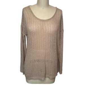 Kenar Vintage Beige Knit Tunic Sweater - Size Medium